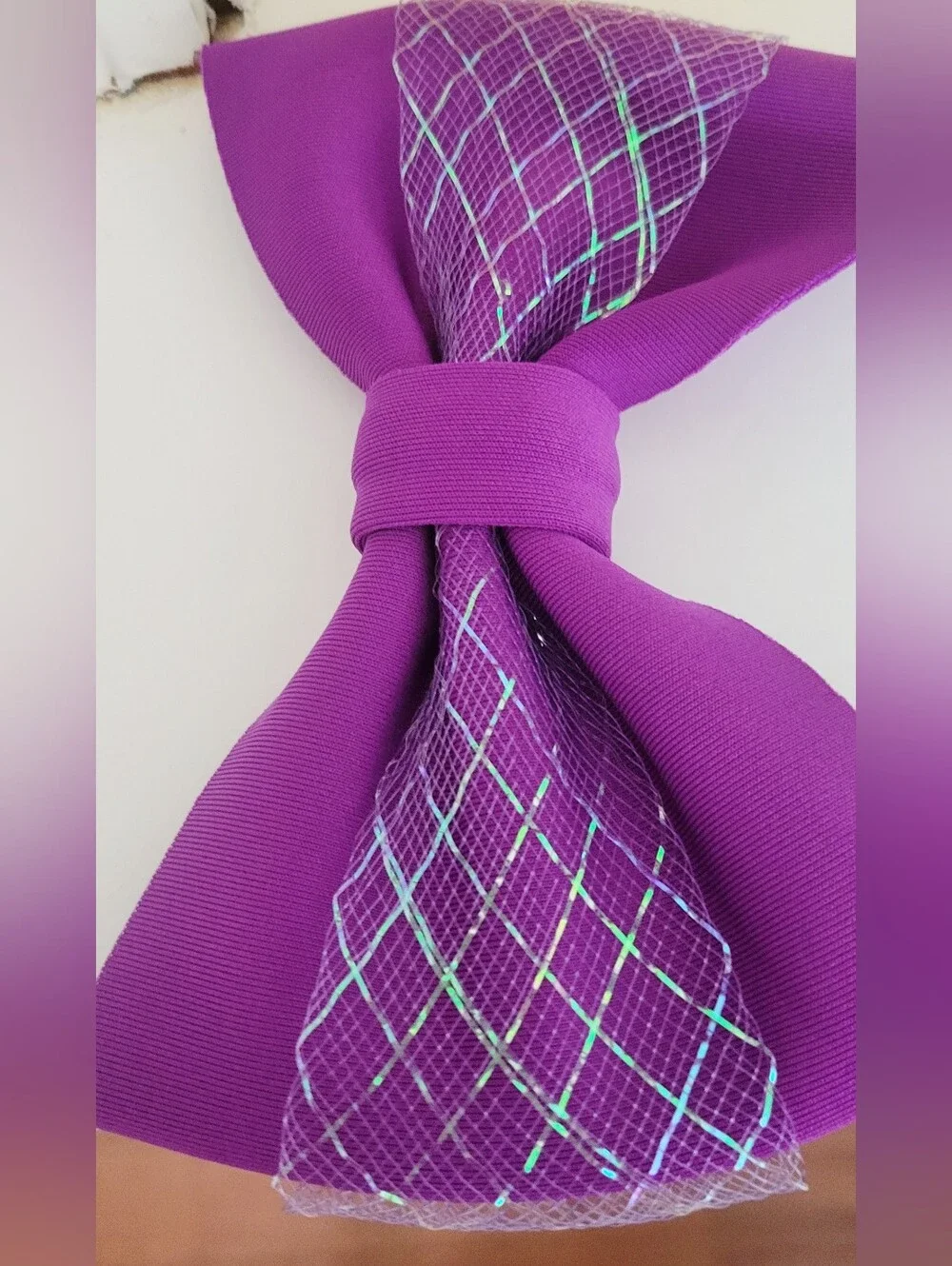 Kids Purple Sequin Costume with  Hair Bow